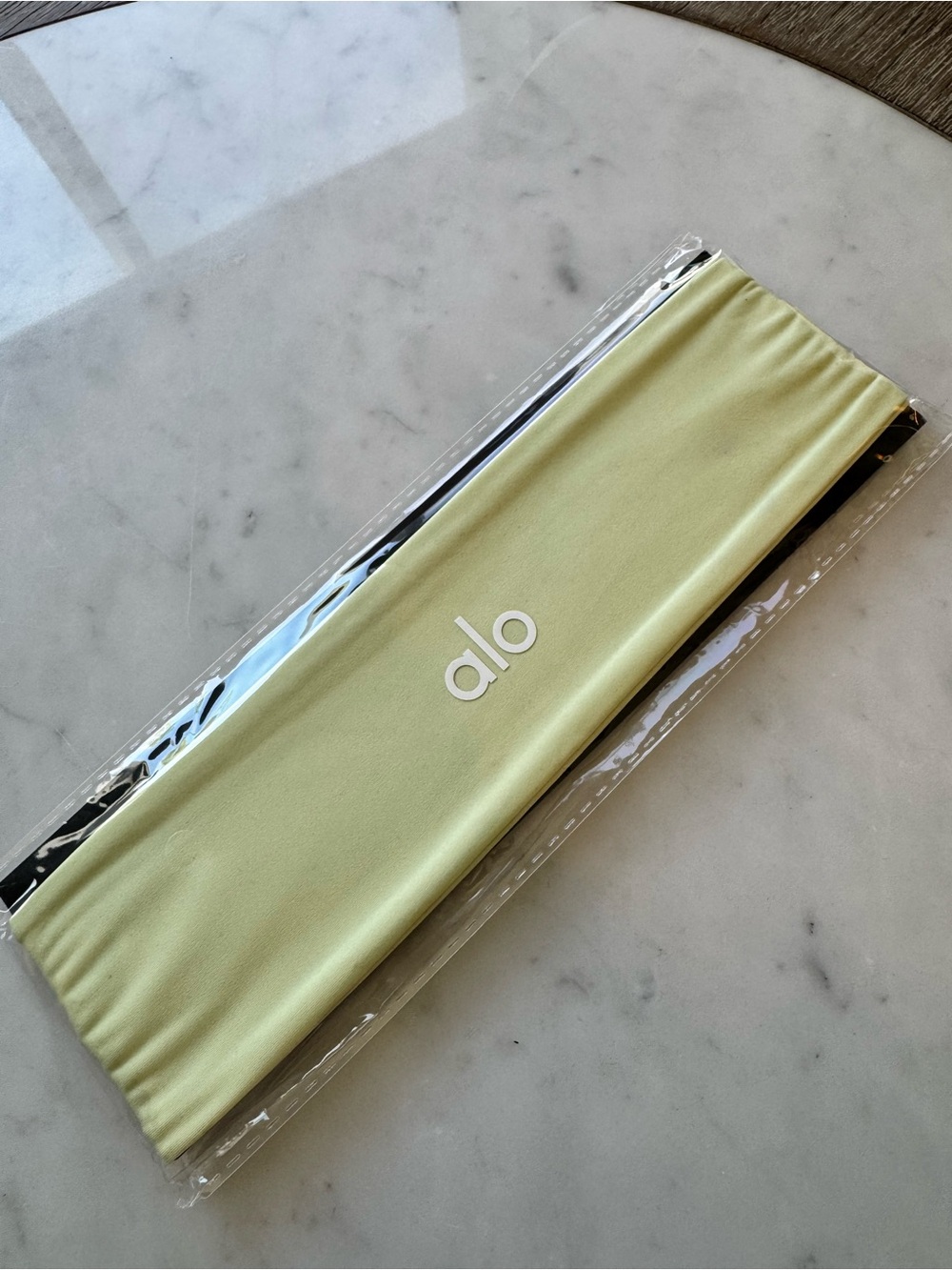 ALO Yoga Lime Green Logo Stretch Headband